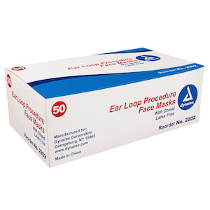 FACE MASK EAR LOOP W/PLASTIC SHIELD